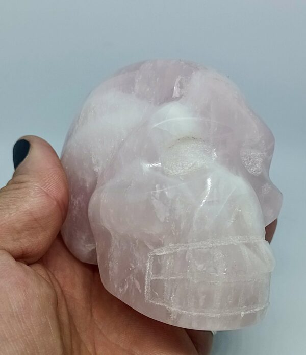Crâne de cristal en Quartz rose – Image 2