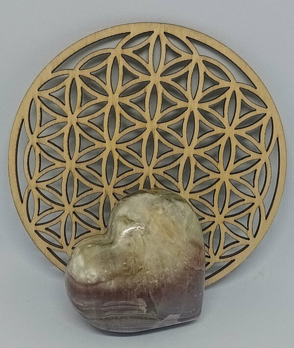 Cœur en pierre Agate Calcedoine