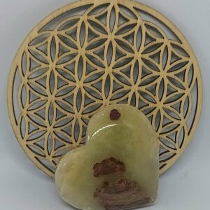 Cœur en pierre Onyx vert