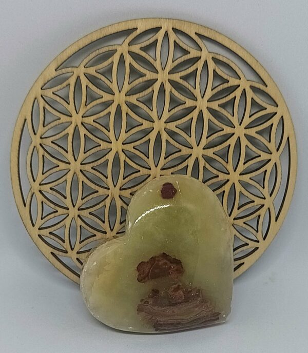 Cœur en pierre Onyx vert