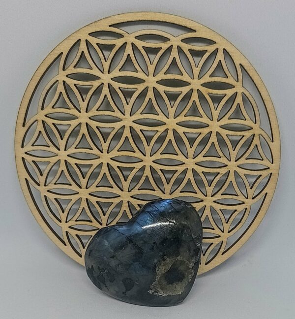 Cœur en pierre Labradorite