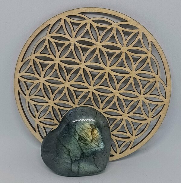 Cœur en pierre Labradorite