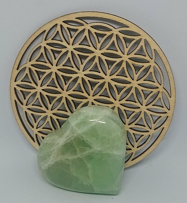 Cœur en pierre Calcite verte